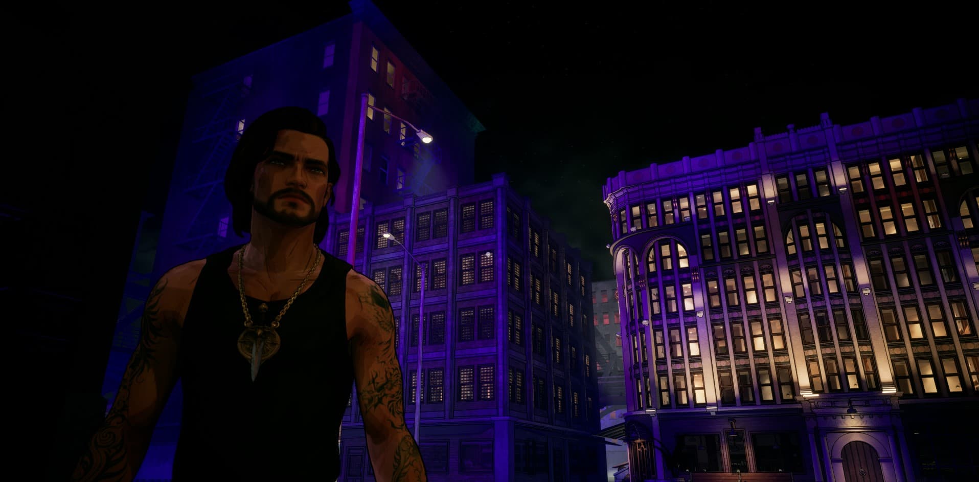 Jonathan outside the Orchid Black venue in an Unreal Engine development build